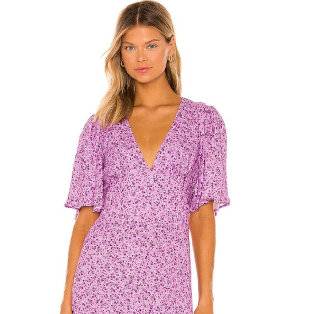 AFRM x Revolve Zelda Floral Maxi Dress in Lilac Ditsy